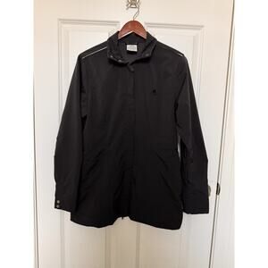 Vintage Adidas Women’s Climaproof Track Jacket Black Full zip front Medium